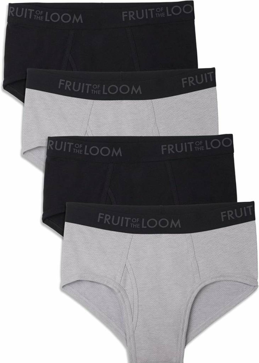 Fruit of the Loom Men's Breathable Cotton Underwear - Soft Comfort Boxer Briefs for Everyday Wear