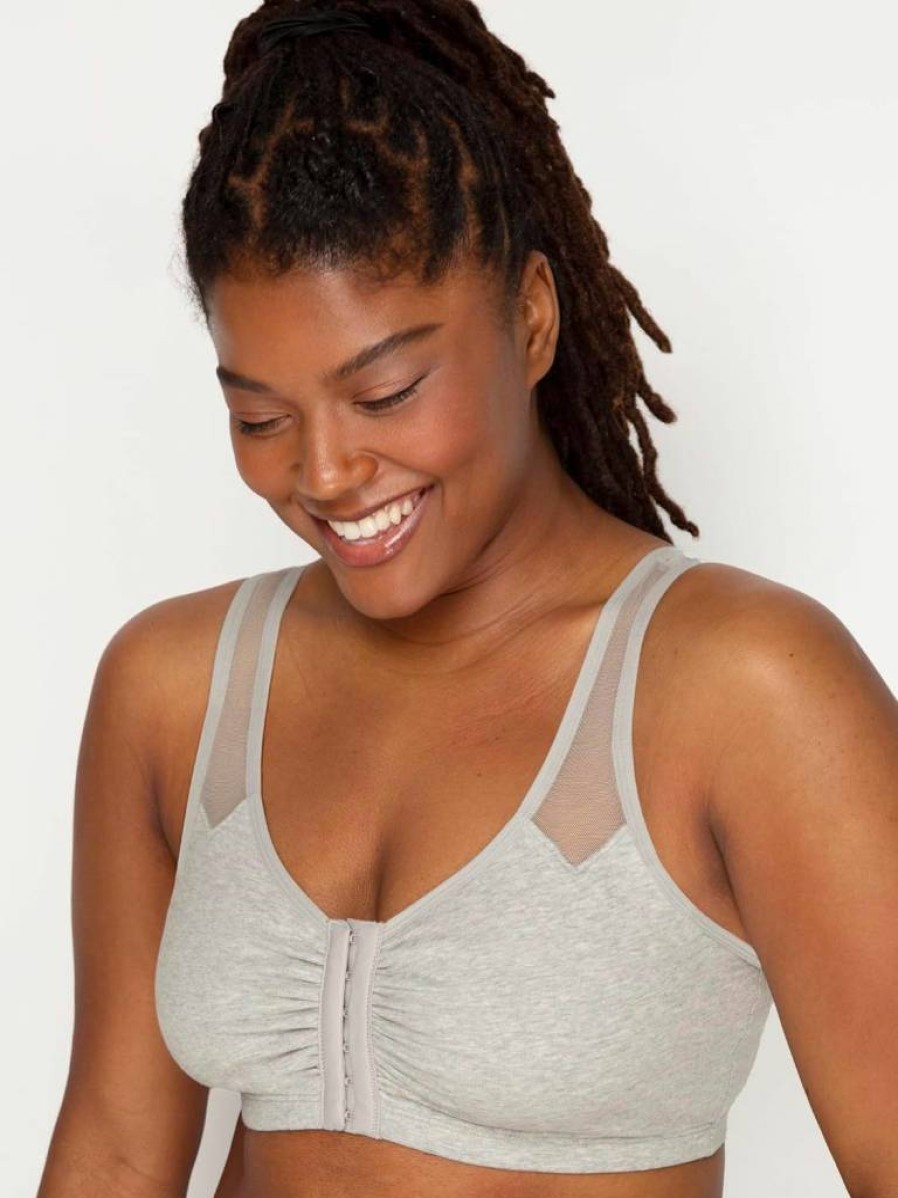 Fruit of the Loom Women's Front Closure Sports Bra - Breathable Mesh Straps Comfortable Workout Top for Active Women