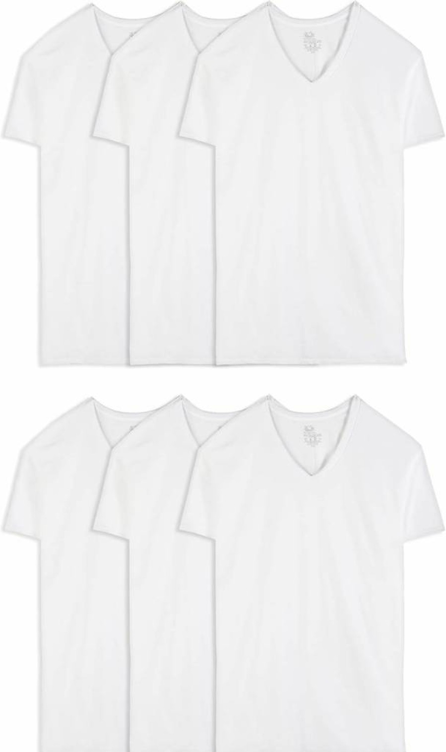 Fruit of the Loom Men's Moisture Wicking V-Neck Undershirt - Tag Free, Breathable, Available in Tall Sizes