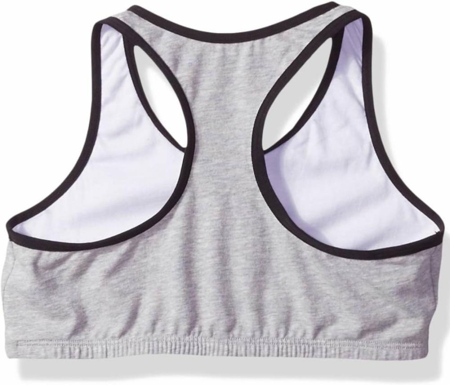 Fruit of the Loom Girls' 6-Pack Cotton Built-Up Stretch Sports Bras for Active Kids