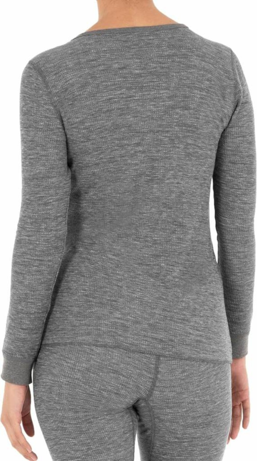 Fruit of the Loom Women's Micro Waffle Thermal V-Neck Long Sleeve Shirt - Soft Winter Warm Top
