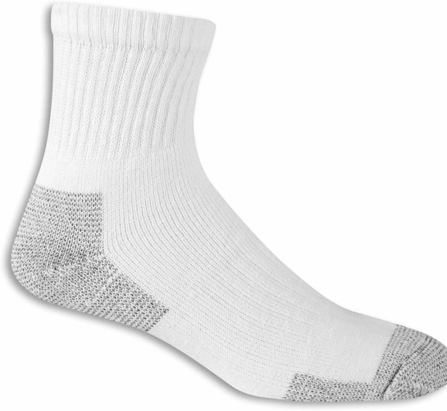 Fruit of the Loom Men's Work Boot Crew Socks 6-Pack, White, Medium (Size 6-12) - Durable Cotton Workwear Socks