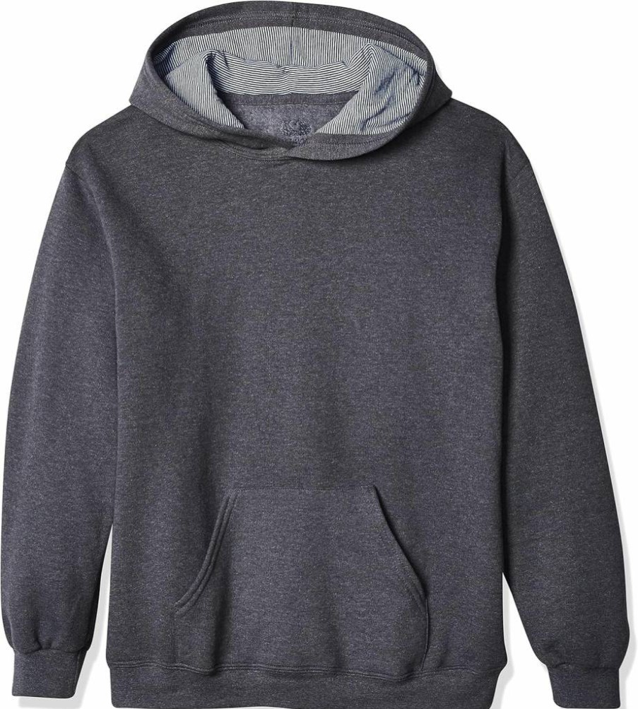 Fruit of the Loom Boys' Navy Blue Fleece Hoodie and Sweatpants Set, Small, Comfortable Kids' Loungewear