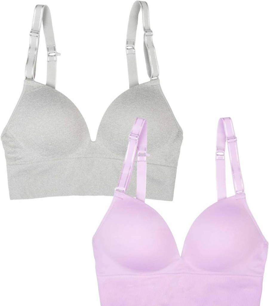 Fruit Of The Loom Women's Seamless Push Up Bra 2-Pack - Comfort Lift & Support for Everyday Confidence