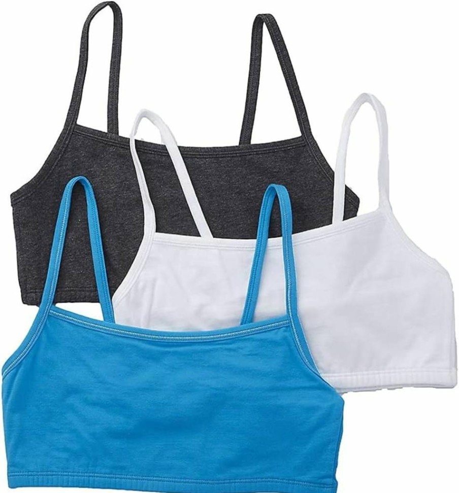 Fruit of the Loom Women's Cotton Sports Bra - Comfortable Spaghetti Strap Workout Top for All-Day Wear