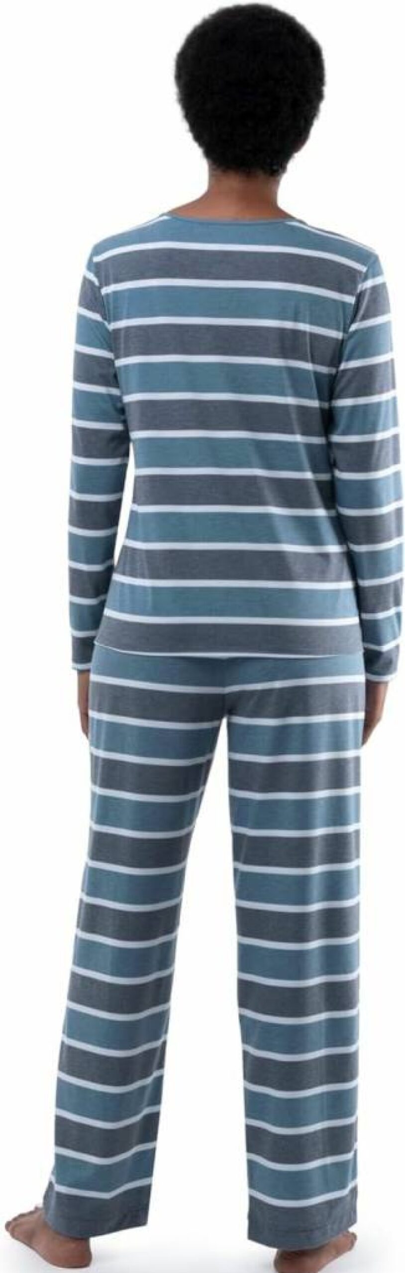 Fruit of the Loom Women's 2-Piece Long Sleeve Sleep Set - Soft Pajama Top & Bottom Lounge Set