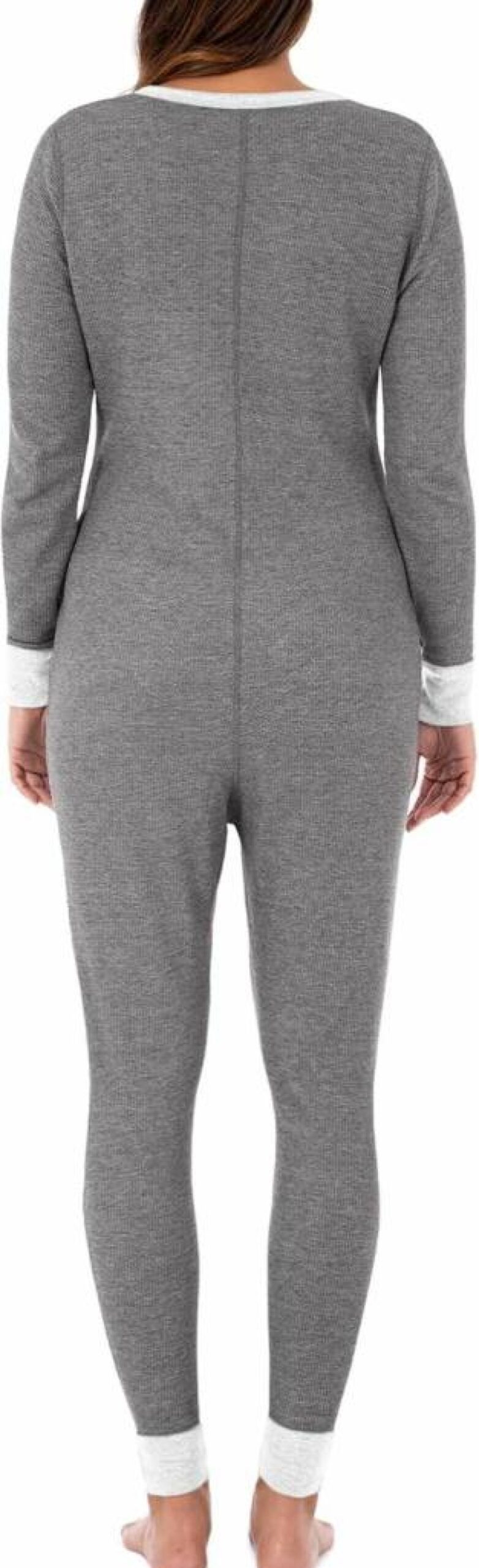 Fruit of the Loom Women's Micro Waffle Thermal Union Suit - Soft & Comfortable One-Piece Pajama Set