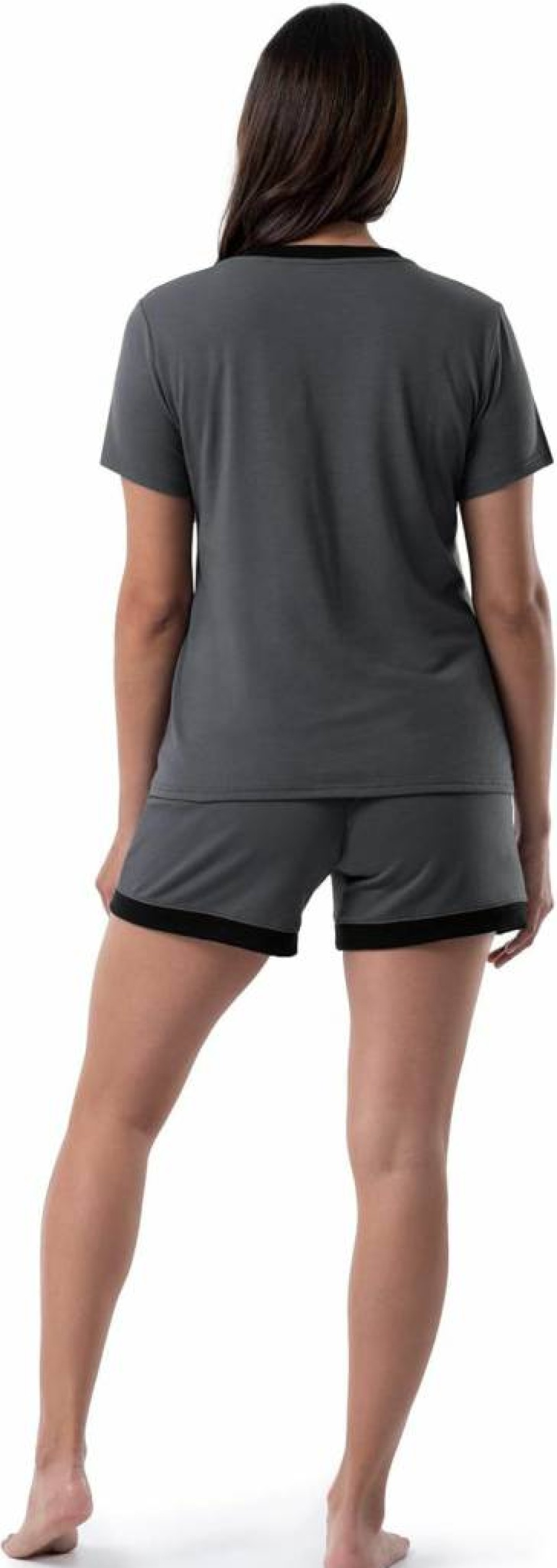 Fruit of the Loom Women's 2-Piece Short Sleeve Sleep Tee and Shorts Set - Comfortable Pajama Lounge Wear