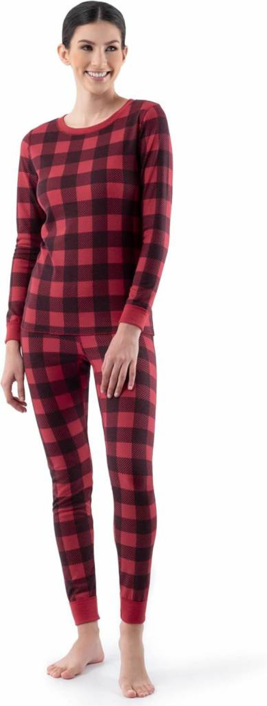 Fruit of the Loom Women's Micro Waffle Thermal Set - Soft & Comfortable Winter Pajamas