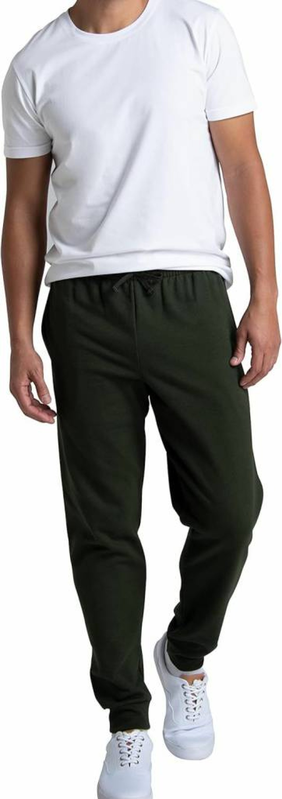 Fruit of the Loom Men's Relaxed Fit Fleece Joggers with Pockets - Moisture Wicking, Breathable Tapered Sweatpants for Comfort