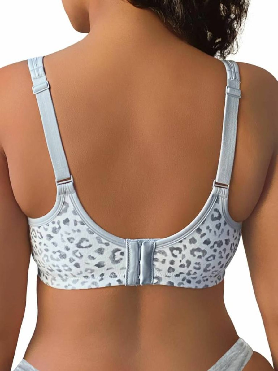 Fruit of the Loom Women's Plus Size Cotton Unlined Underwire Bra with Comfort Straps - Side & Back Smoothing Wireless Support