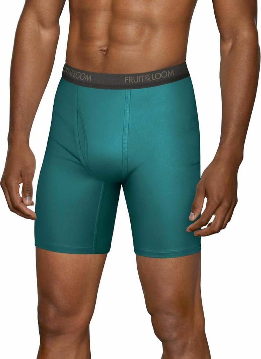 Fruit of the Loom Men's Micro-Stretch Boxer Briefs 5-Pack - Soft Breathable Underwear, Assorted Colors, Small