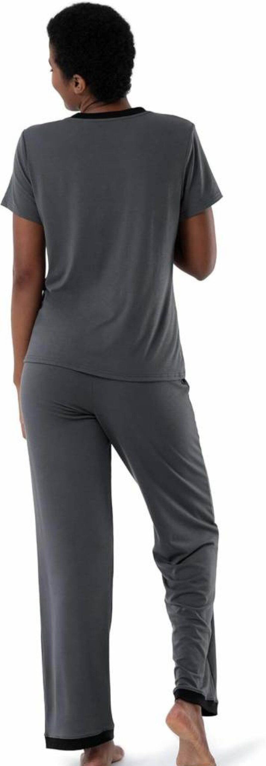Fruit of the Loom Women's 2-Piece Short Sleeve Pajama Set - Comfortable Sleep Tee & Pant PJS