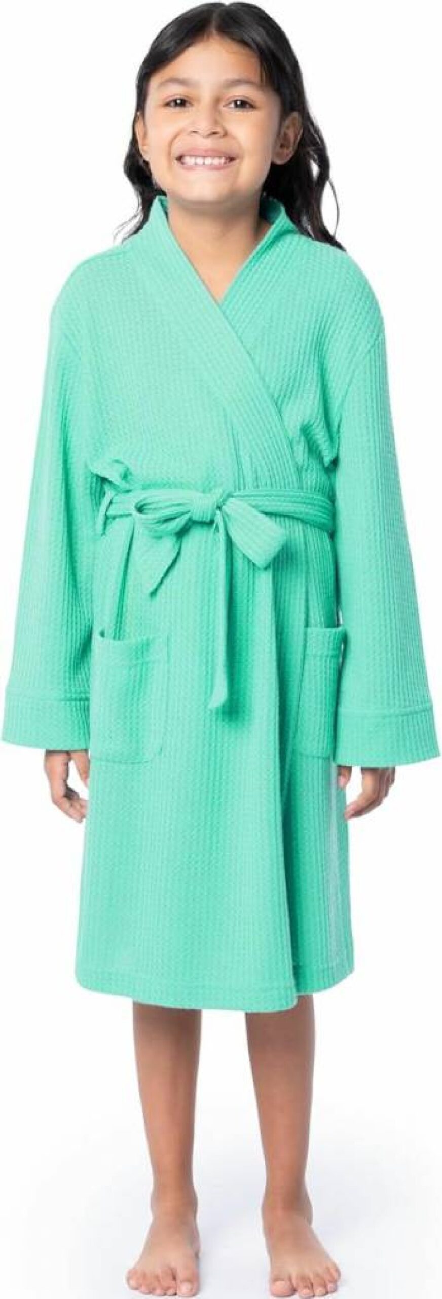 Fruit of the Loom Girls' Classic Waffle Robe - Soft Cotton Bathrobe for Kids