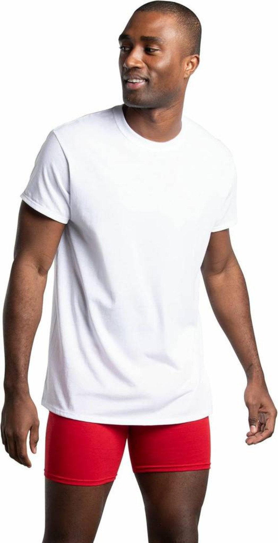 Fruit of the Loom Men's Cotton Blend Crew Neck Undershirts - 16 Pack (Black, Grey, White) - Lightweight, Breathable, Small Size