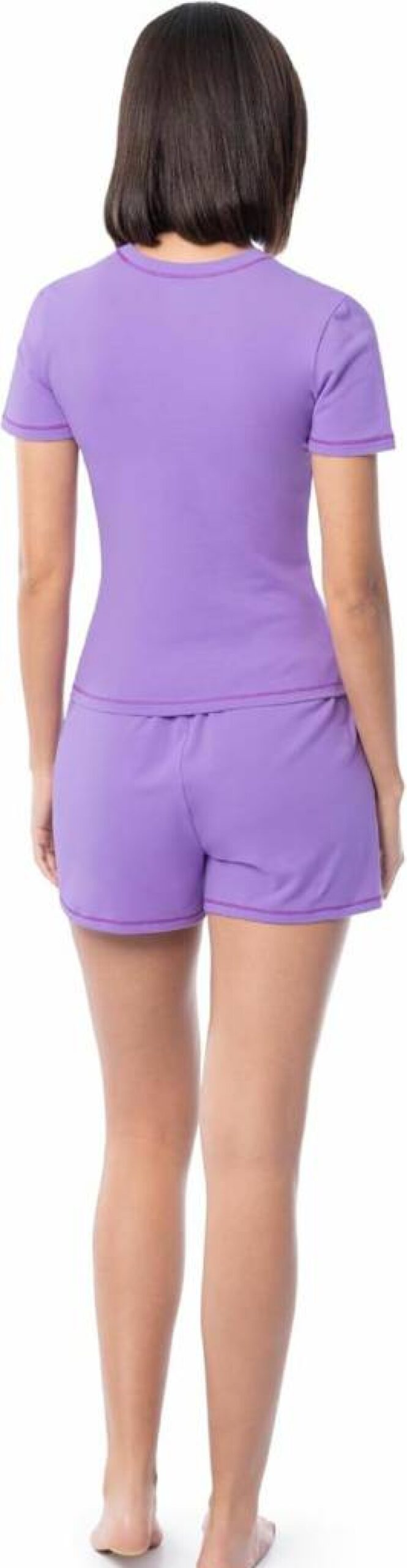 Fruit of the Loom Women's Energize Sleeve Tee and Shorts Pajama Set - Comfortable Sleepwear for Women