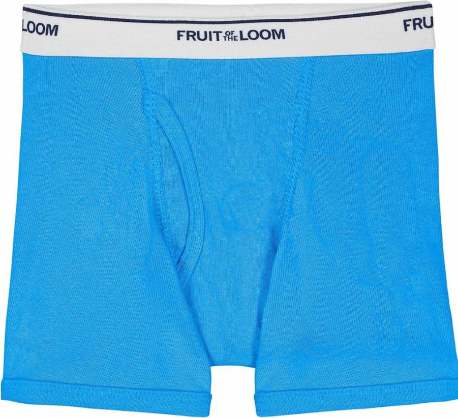 Fruit of the Loom Boys' and Toddler Tag-Free Breathable Boxer Briefs Multipack - Soft Cotton Underwear in Assorted Colors