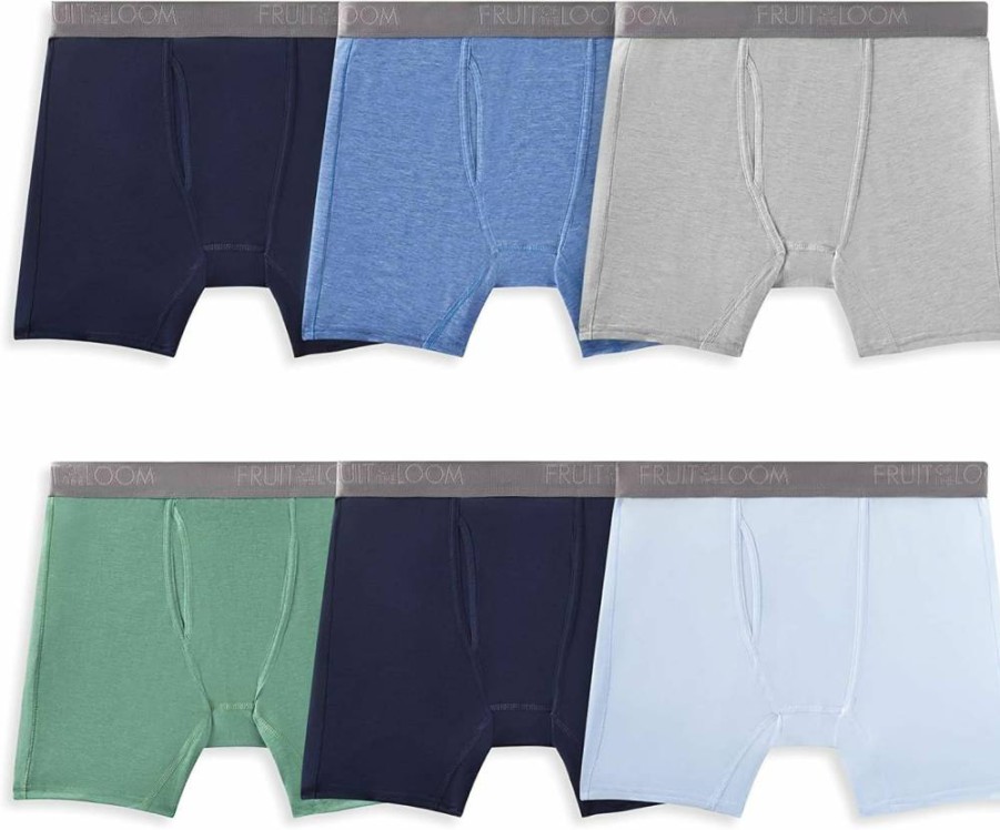 Fruit of the Loom Men's 360° Stretch Boxer Briefs - High Performance, Quick-Dry & Moisture-Wicking Underwear for Active Lifestyles