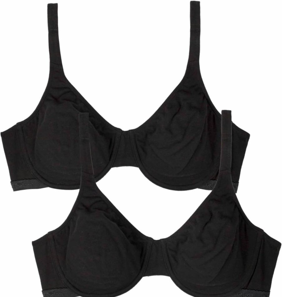 Fruit of the Loom Women's Cotton Spandex Unlined Underwire Bra for Comfort and Natural Shape
