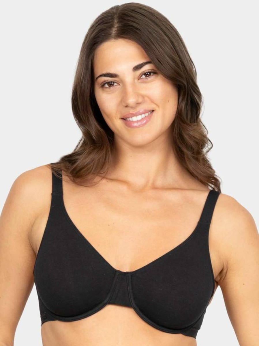 Fruit of the Loom Women's Cotton Spandex Unlined Underwire Bra for Comfort and Natural Shape