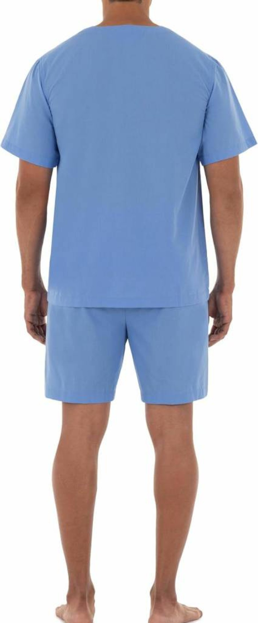 Fruit of the Loom Men's ComfortSoft Broadcloth Short Sleeve Pajama Set - Breathable Sleepwear for Men