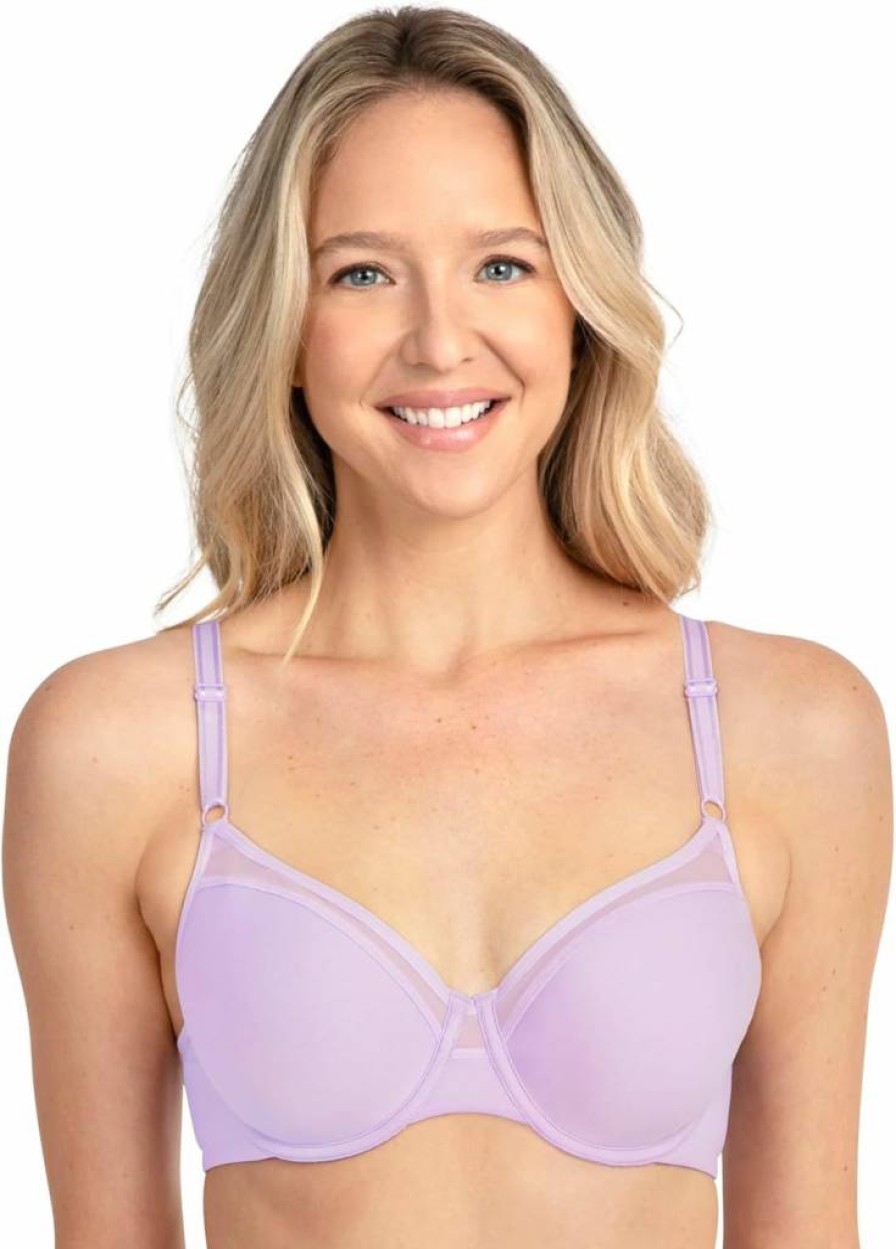 Fruit of the Loom Women's Comfort T-Shirt Bra - Breathable, Soft, Seamless, Invisible Underwear for Everyday Wear