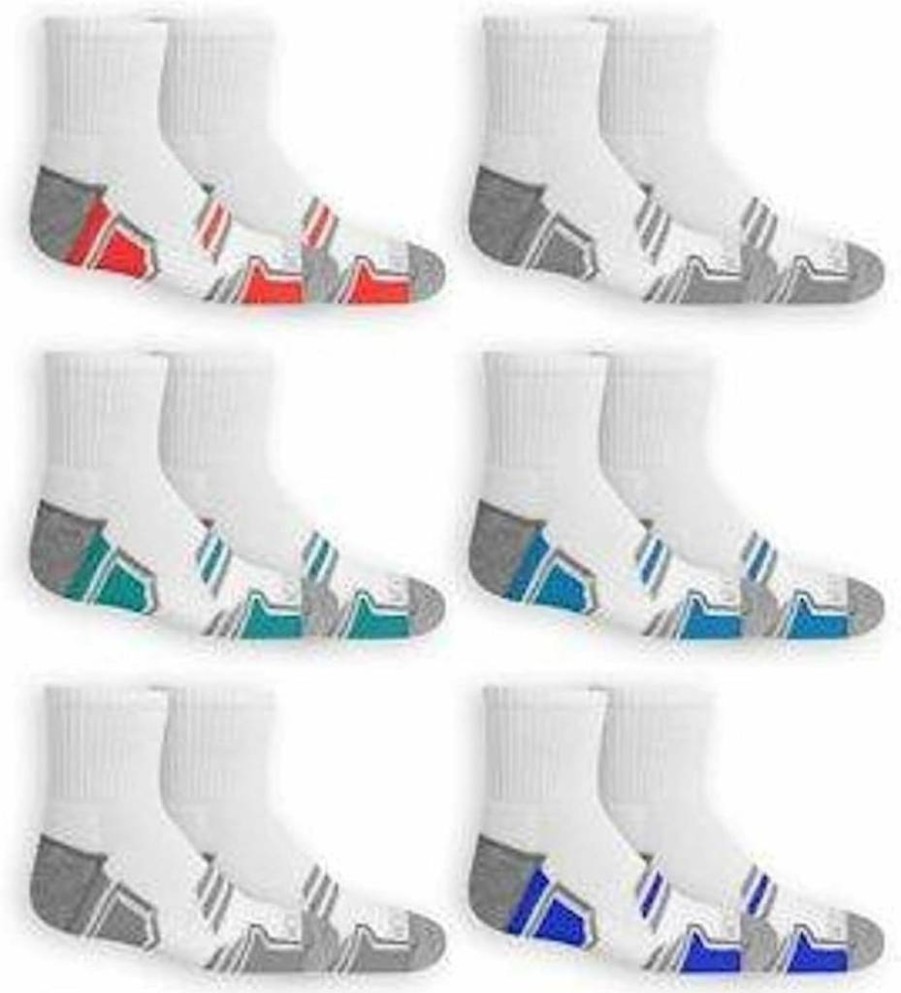 Fruit of the Loom Boys' Ankle Socks 12-Pack - Comfortable Everyday Active Crew Socks for Kids