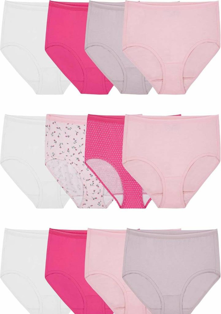 Fruit of the Loom Women's Cotton Underwear Multipack - Tag-Free, Breathable, Plus Size Options - Soft Comfort for Everyday Wear
