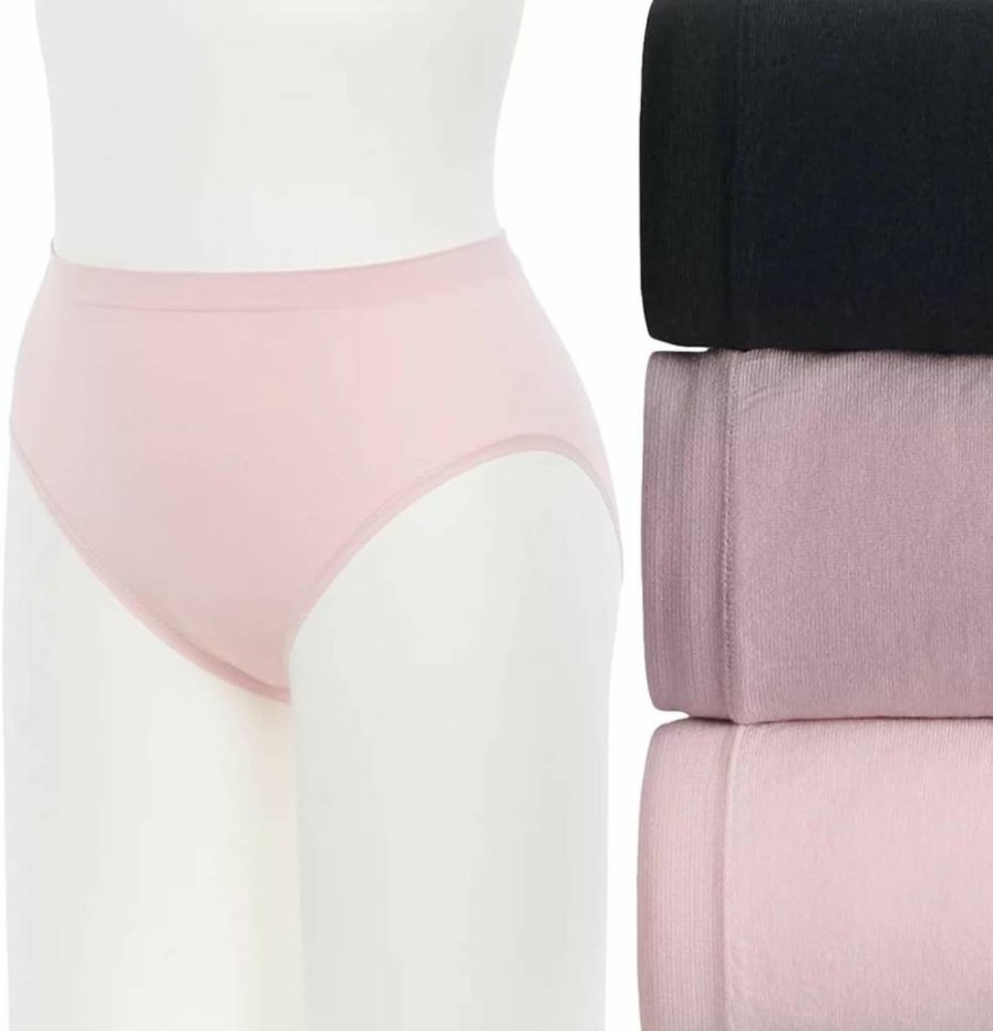 Fruit of the Loom Women's Seamless Hi-Cut Briefs Panties - 6 Pack Multicolor Assortment - Soft Comfort Underwear