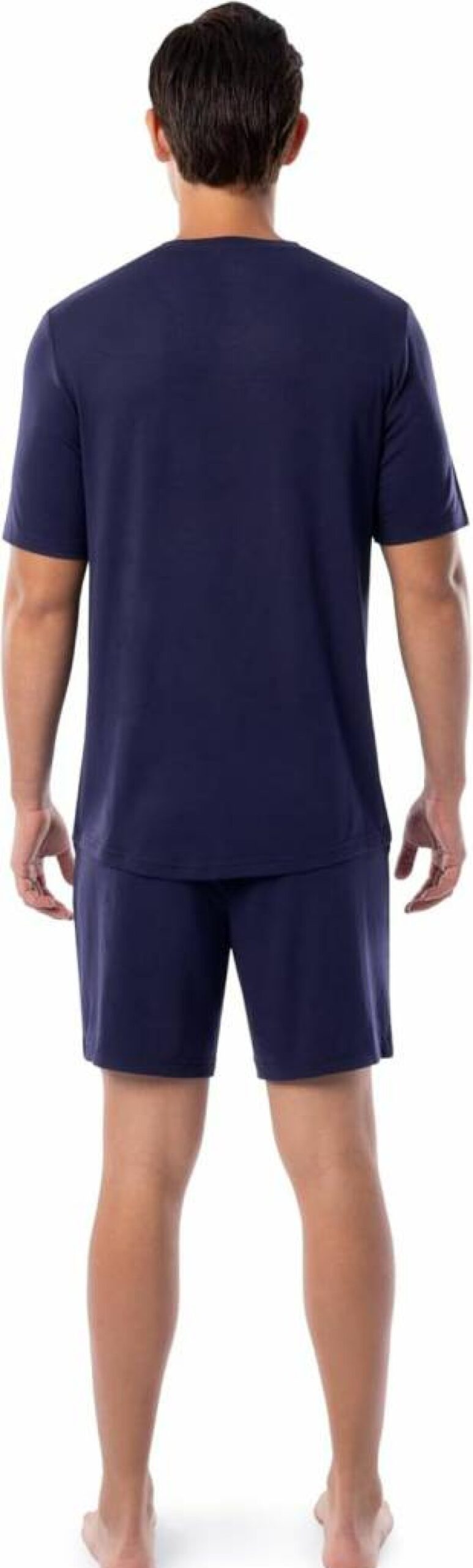 Fruit of the Loom Men's 360° Stretch V-Neck Pajama Set with Shorts - Comfortable Sleepwear