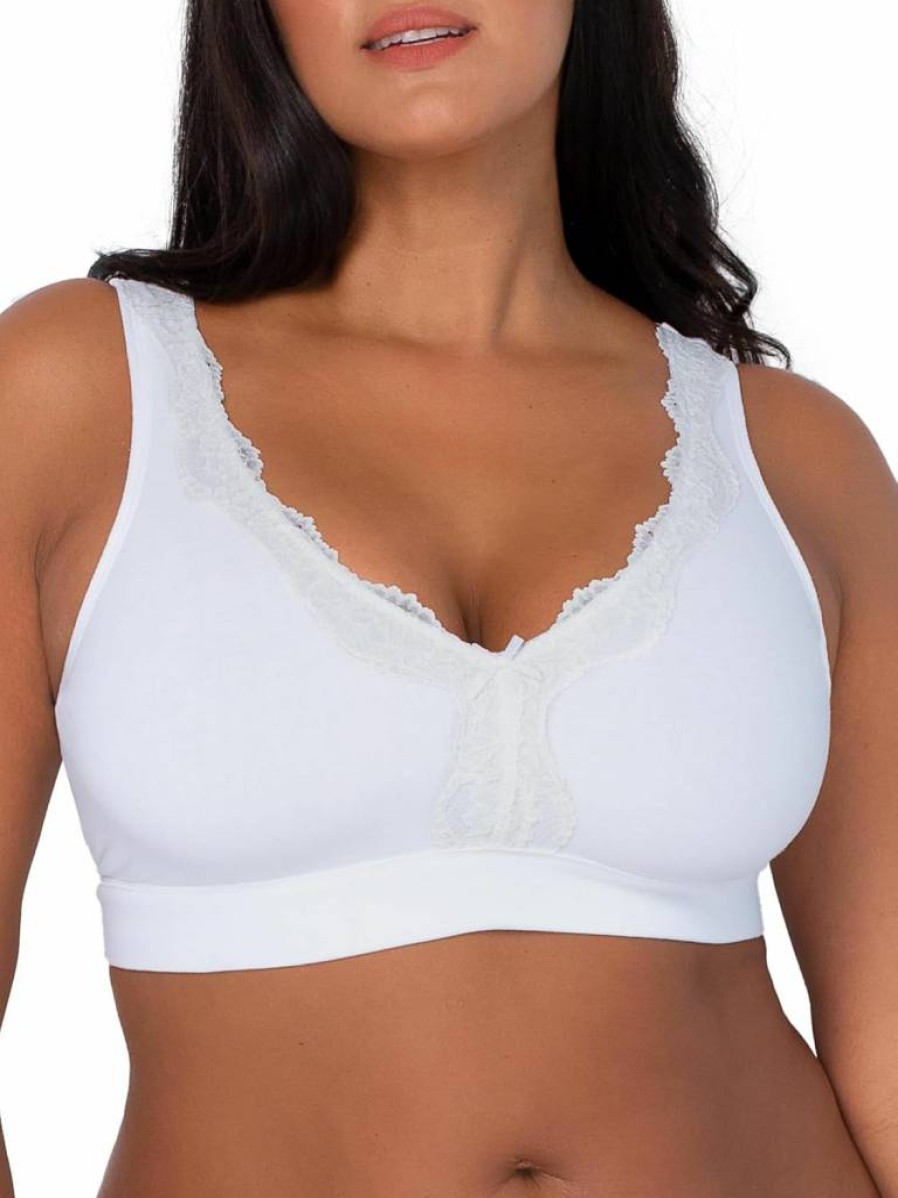 Fruit of the Loom Women's Wireless Cotton Bralette - Comfortable Full Coverage Bra for Everyday Wear