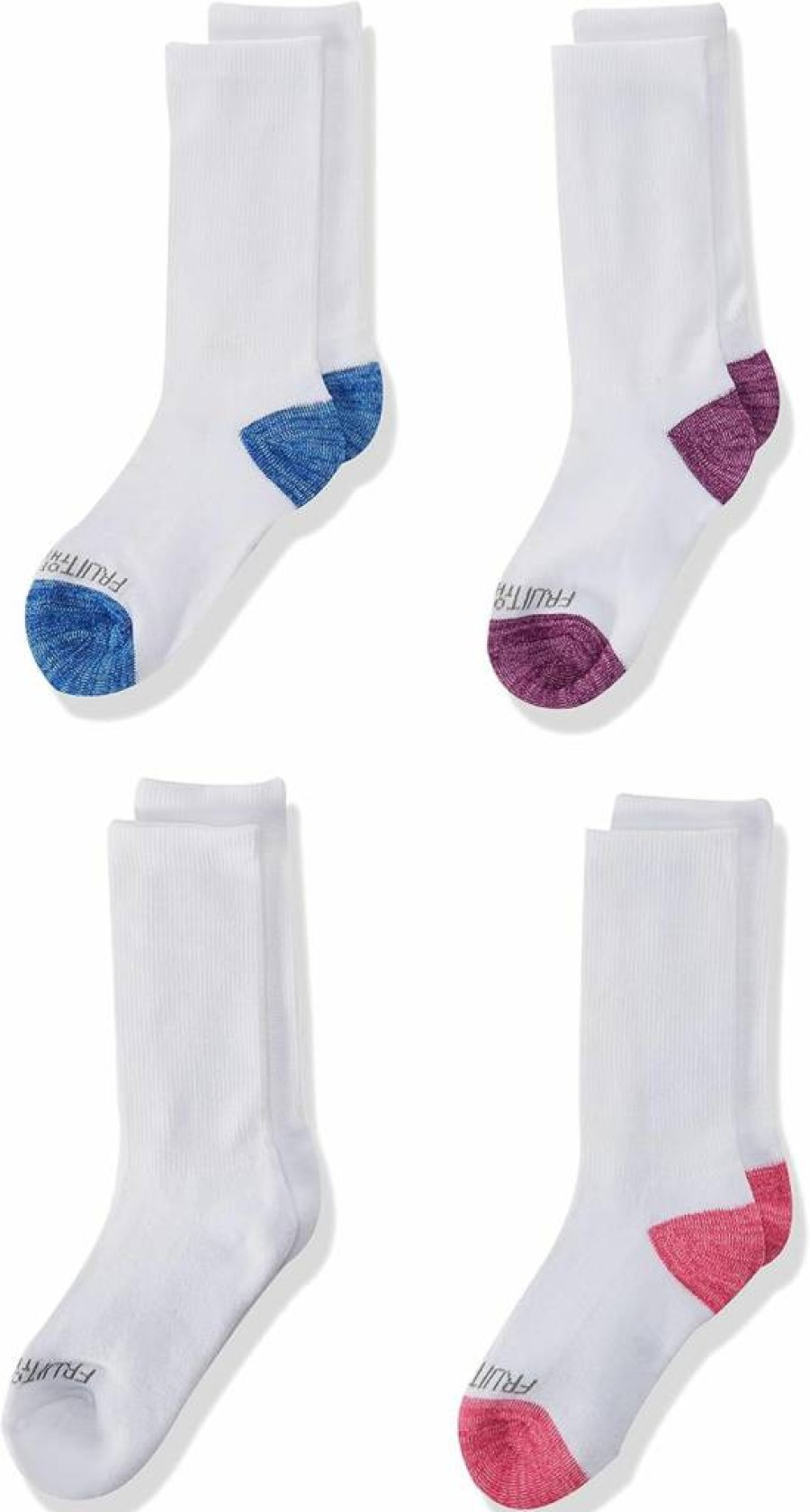 Fruit of the Loom Girls' Soft Comfort Everyday Socks - Essential Cushioned Footwear for Kids