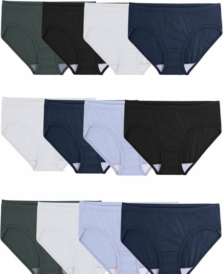 Fruit of the Loom Women's Cotton Hipster Underwear - Tag-Free, Breathable, Plus Size Options - Eversoft Comfort