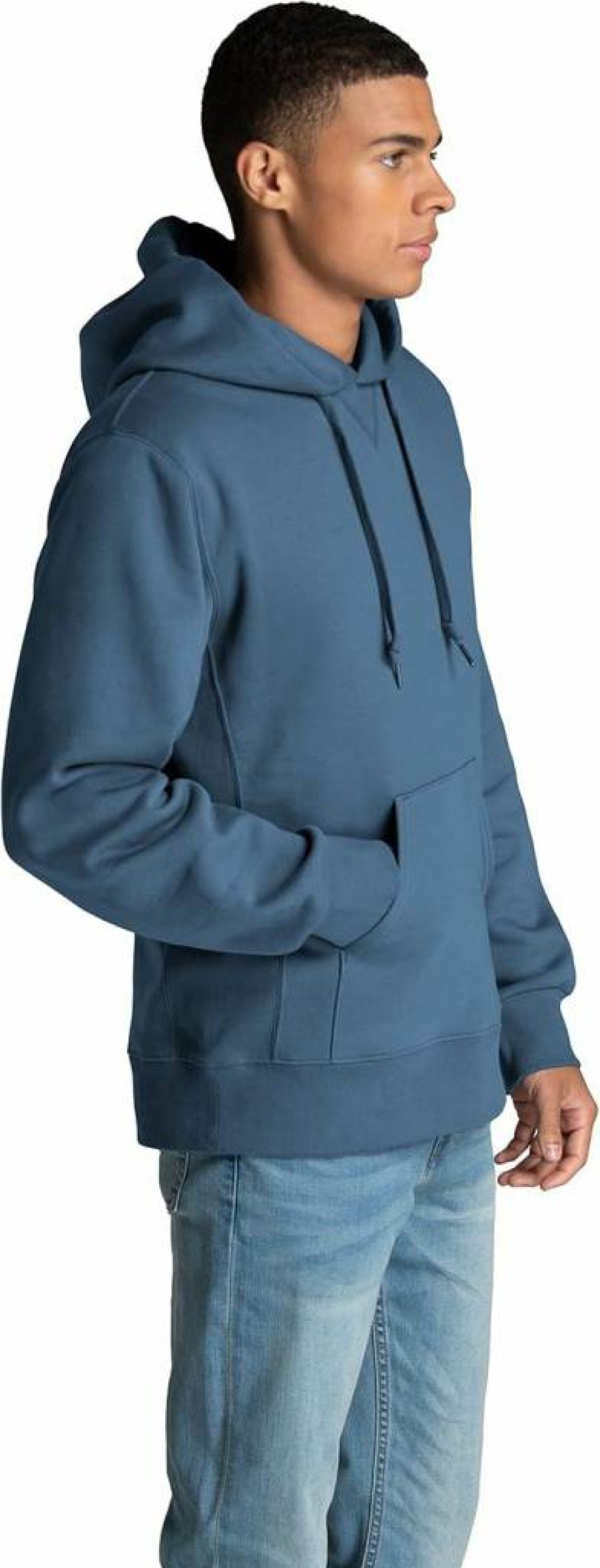 Fruit of the Loom Men's Soft Cotton Blend Fleece Crewneck Sweatshirt & Hoodie, Comfort Pullover, Sizes S-2X, Denim Blue