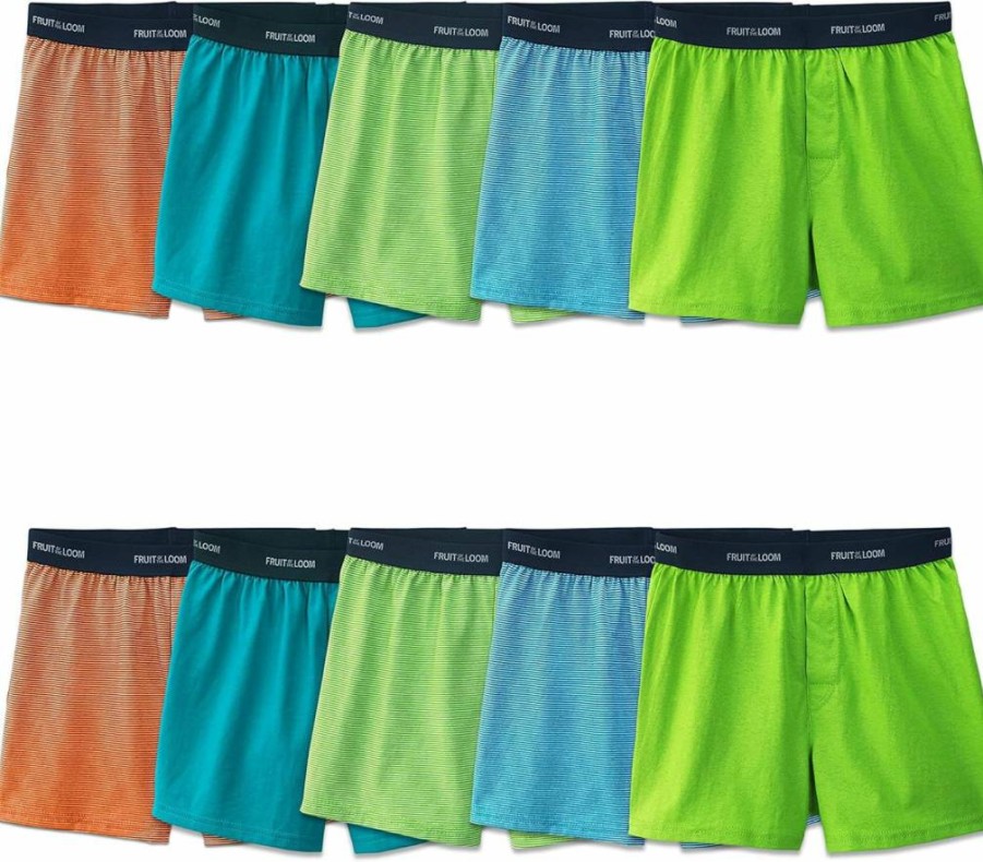 Fruit of the Loom Boys' Cotton Boxer Briefs - Soft Comfort Underwear for Kids