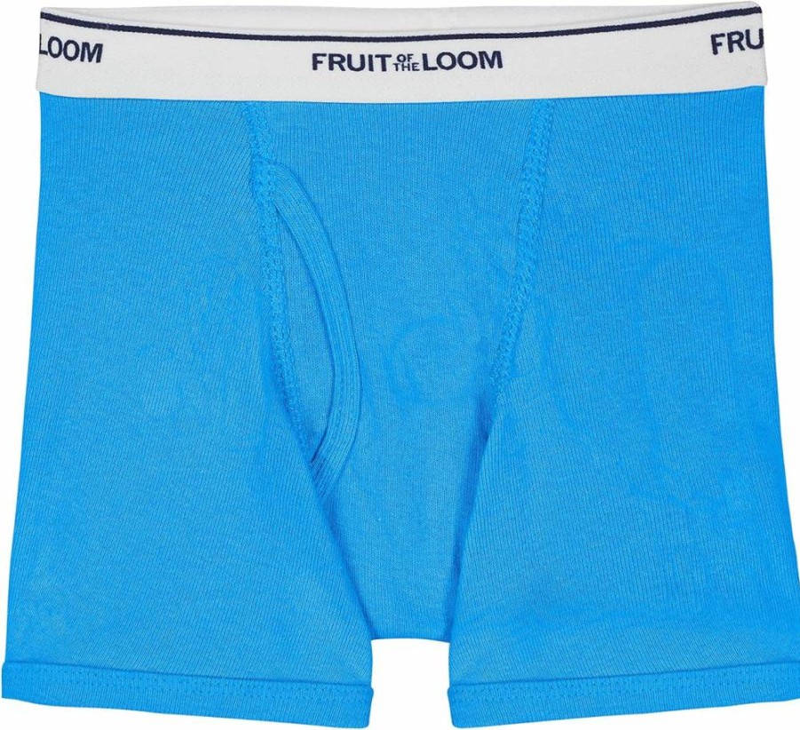 Fruit Of The Loom Boys' and Toddler Tag-Free Breathable Boxer Briefs Multipack - Soft Cotton Underwear Assorted Colors