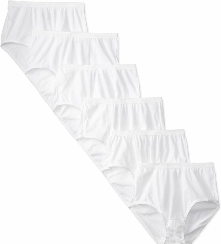 Fruit of the Loom Women's Cotton Brief Underwear - Tag-Free, Breathable, Plus Size Options - Eversoft Comfort