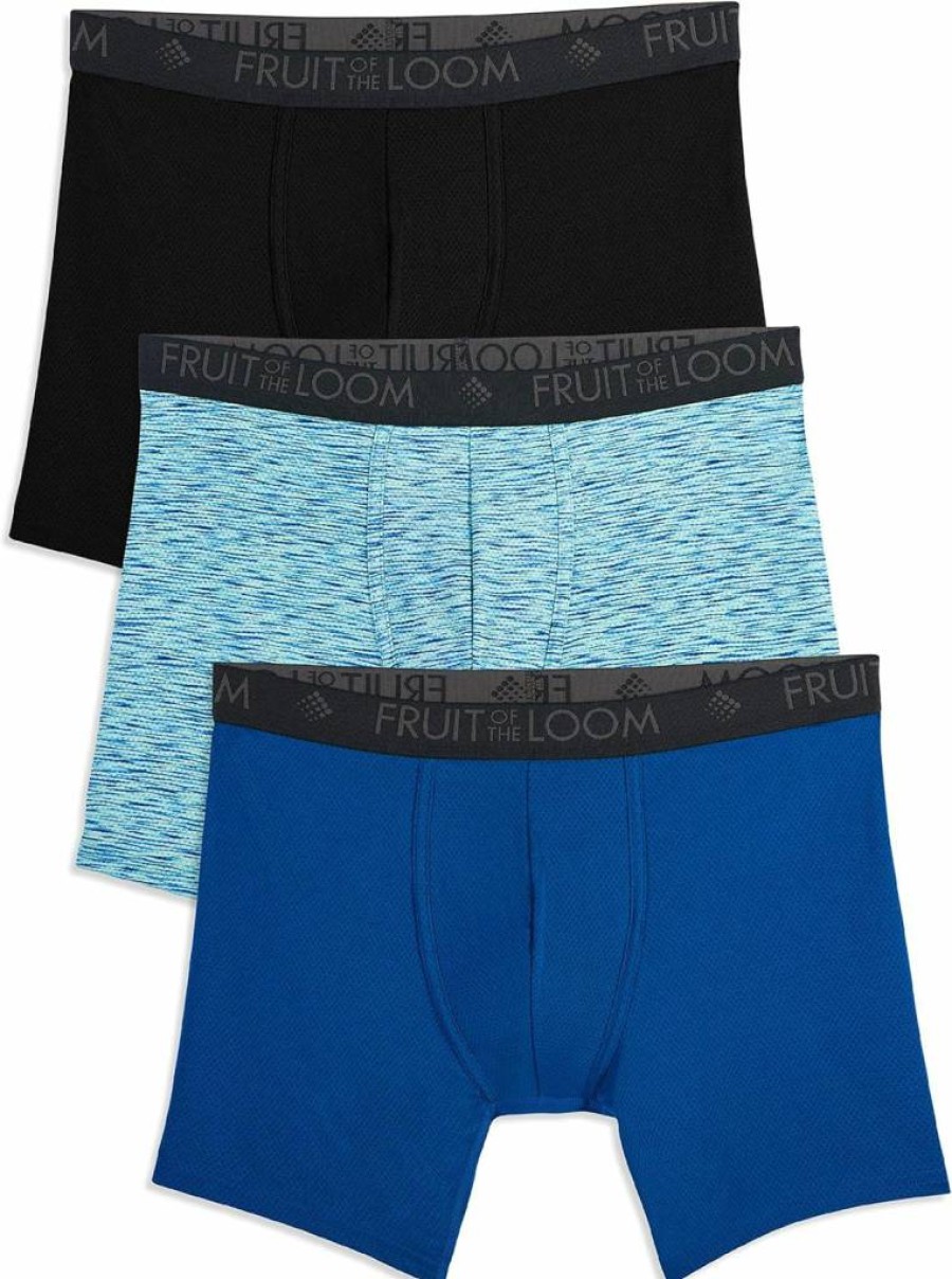 Fruit of the Loom Men's Breathable Micro Mesh Boxer Briefs - Soft Comfort Underwear for Daily Wear