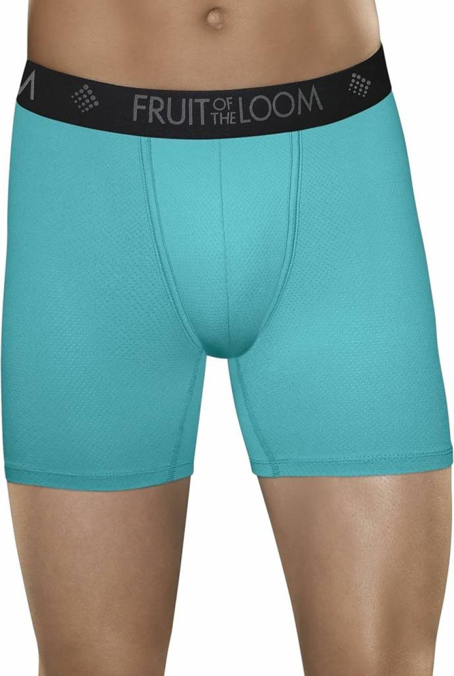 Fruit of the Loom Men's Breathable Micro Mesh Boxer Briefs - Soft Comfort Underwear for Daily Wear