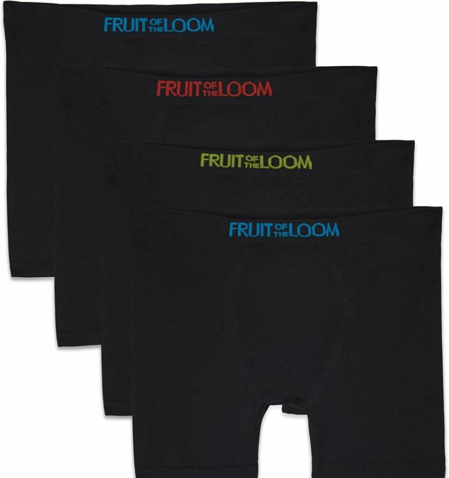 Fruit Of The Loom Boys' Comfort Seamless Boxer Briefs - Soft Breathable Underwear for Kids