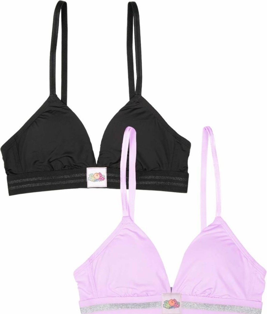 Fruit of the Loom Women's 2-Pack Triangle Bralettes - Soft Comfort, Modern Fit & Breathable Fabric for Everyday Wear