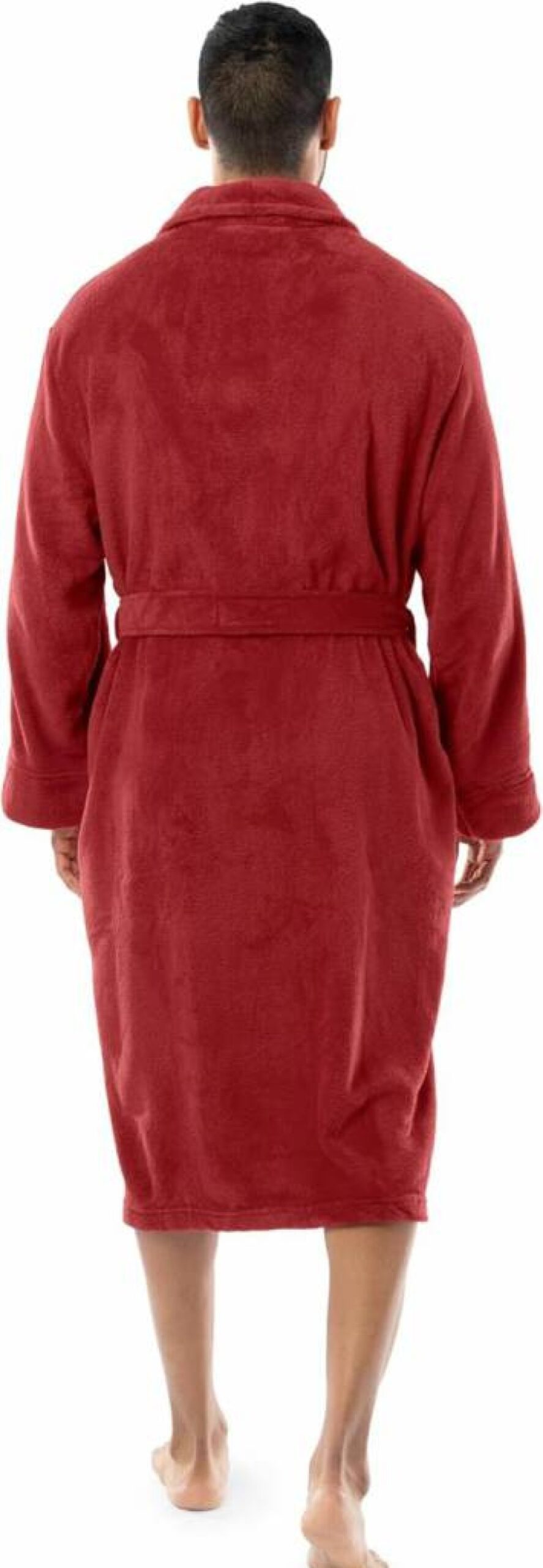 Fruit of the Loom Men's Soft Plush Fleece Robe - Cozy Solid Color Bathrobe for Lounge & Comfort