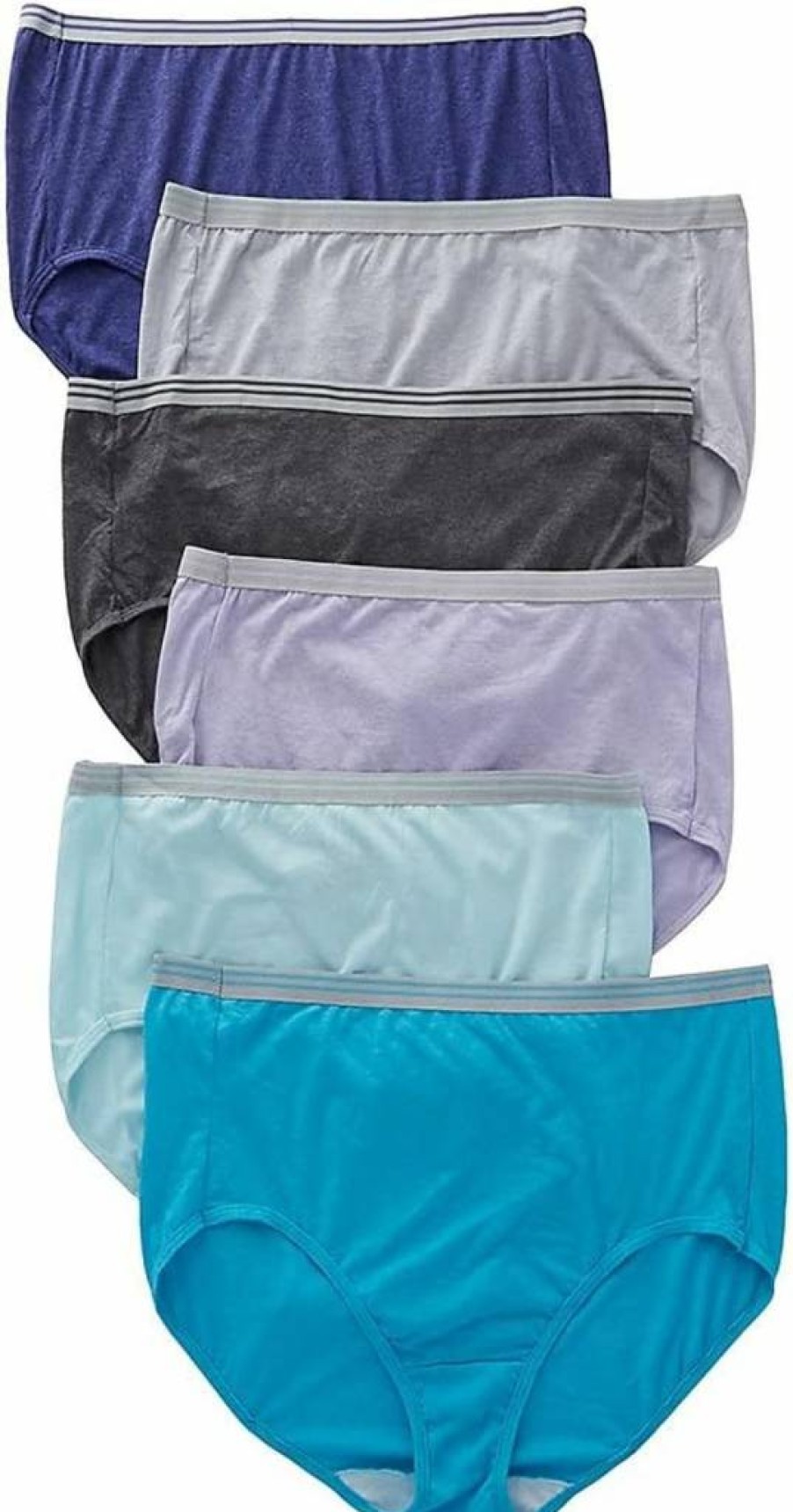 Fruit of the Loom Women's Cotton Brief Underwear - Comfortable, Stretchy & Breathable - Assorted Colors - Size 9 Plus - Designed for Curves