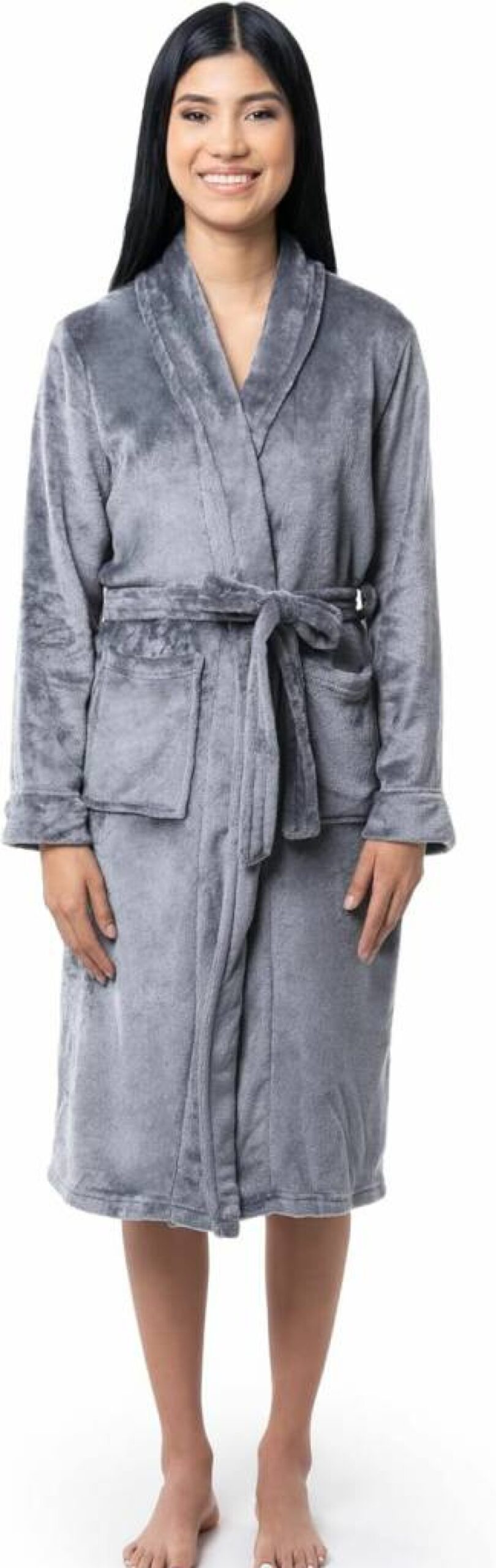Fruit Of The Loom Women's Cozy Fleece Robe - Soft Plush Bathrobe for Lounge & Comfort
