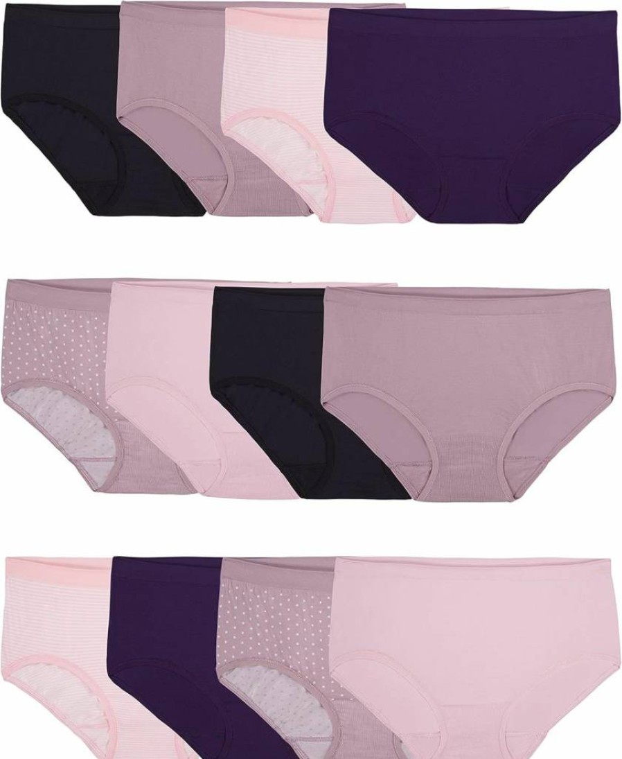 Fruit of the Loom Women's 360° Stretch Comfort Underwear - Regular & Plus Size Cotton Briefs