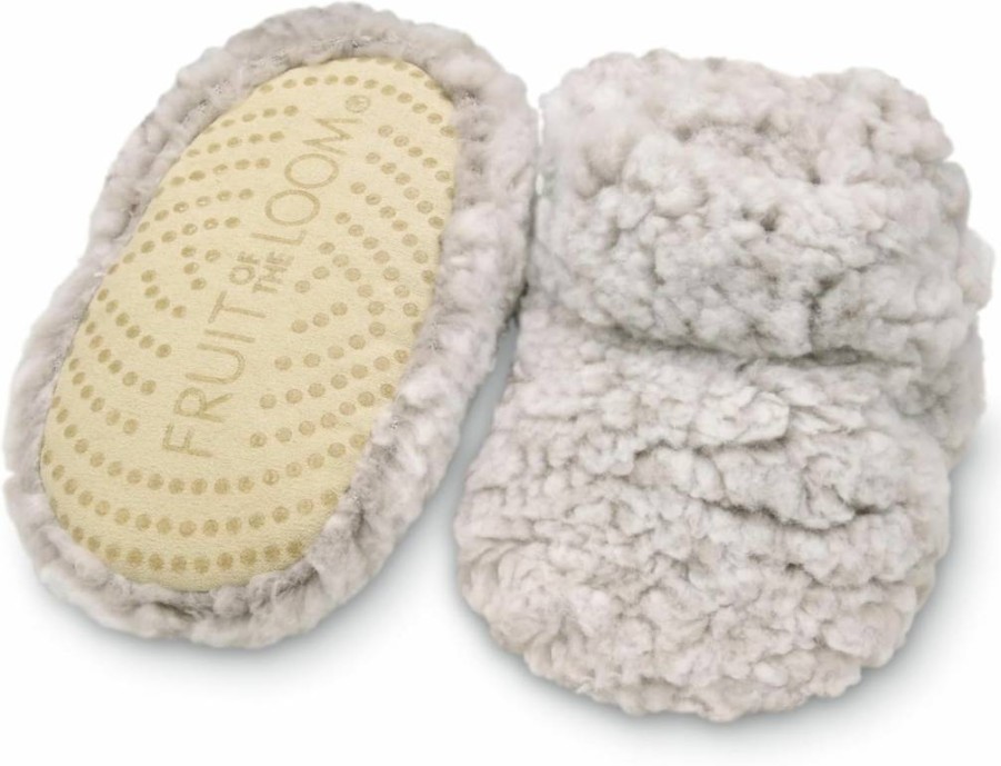 Fruit of the Loom Unisex Baby Thermal Booties with Non-Skid Soles for Warmth and Safety