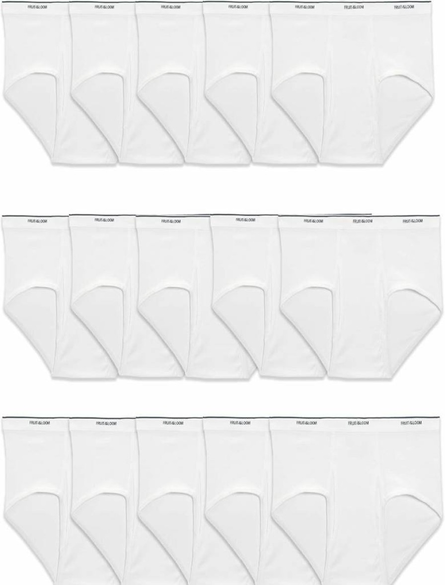 Fruit of the Loom Men's Cotton Briefs Multipack - Tag-Free, Moisture-Wicking, Comfort Fit Underwear in Assorted Colors