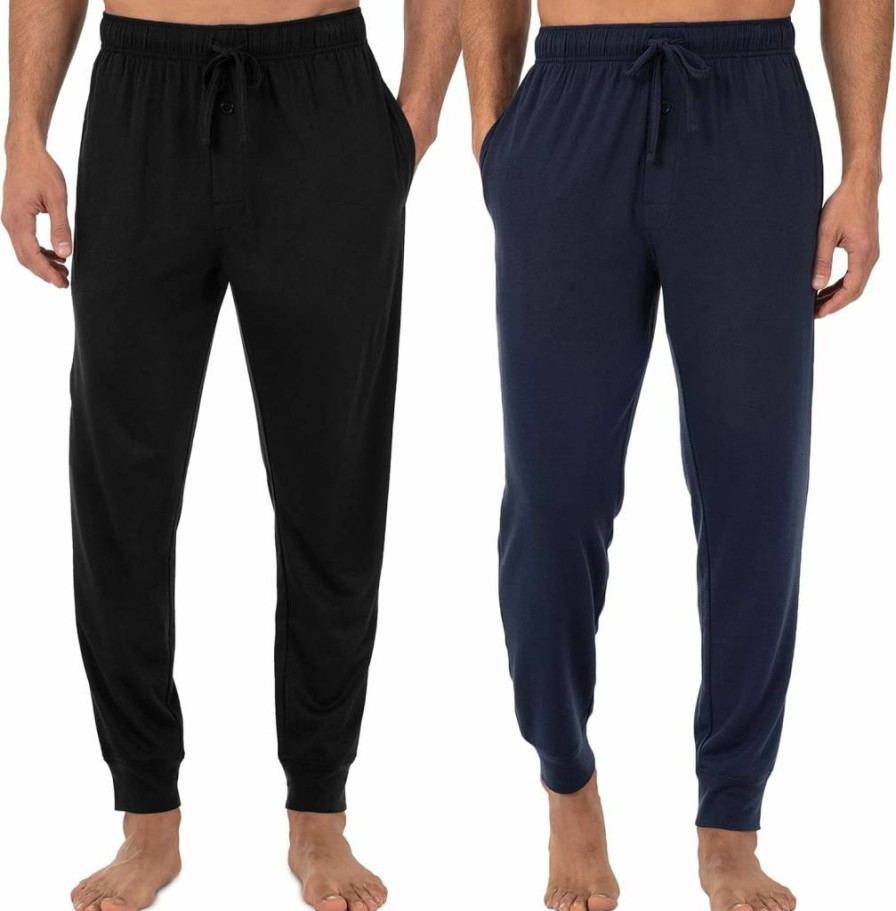 Fruit of the Loom Men's Comfort Jersey Knit Jogger Pants - Sleep & Lounge Wear (1-Pack & 2-Pack Options)