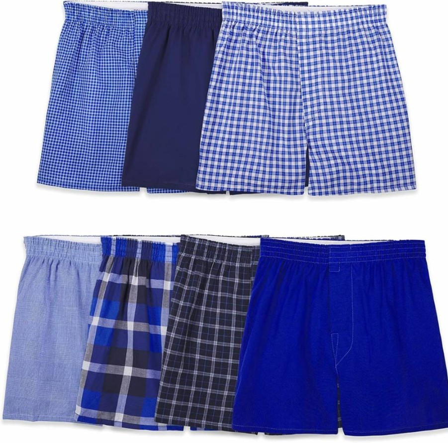 Fruit of the Loom Boys' Comfortable Cotton Woven Boxer Shorts for Everyday Wear