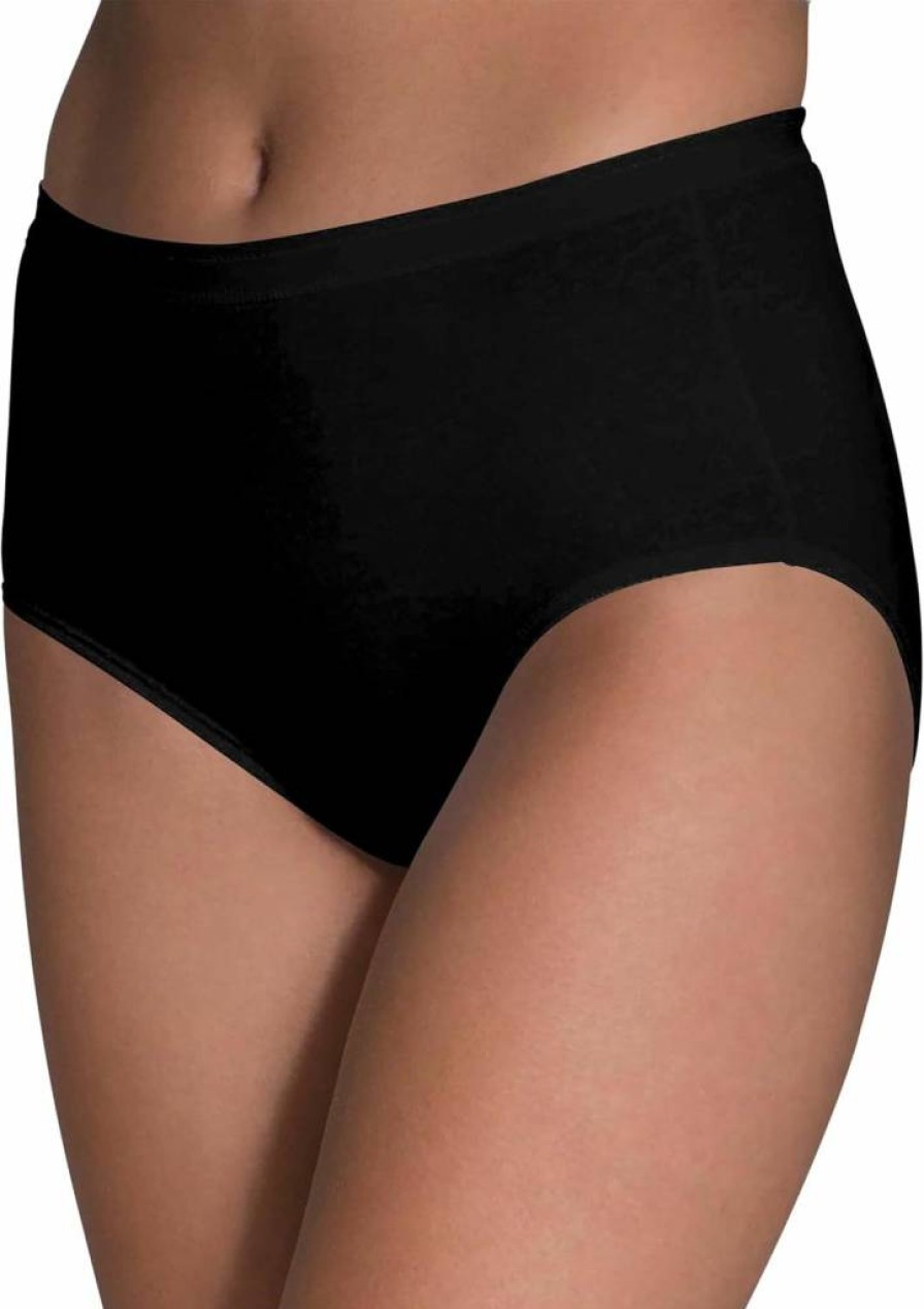 Fruit of the Loom Women's Cotton Brief Underwear - Tag-Free, Breathable, Plus Size Options - Eversoft Comfort for All-Day Wear